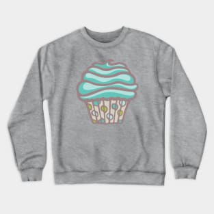 POLKA DOT CUPCAKE DREAMS Party Turquoise Buttercream Icing - UnBlink Studio by Jackie Tahara Crewneck Sweatshirt